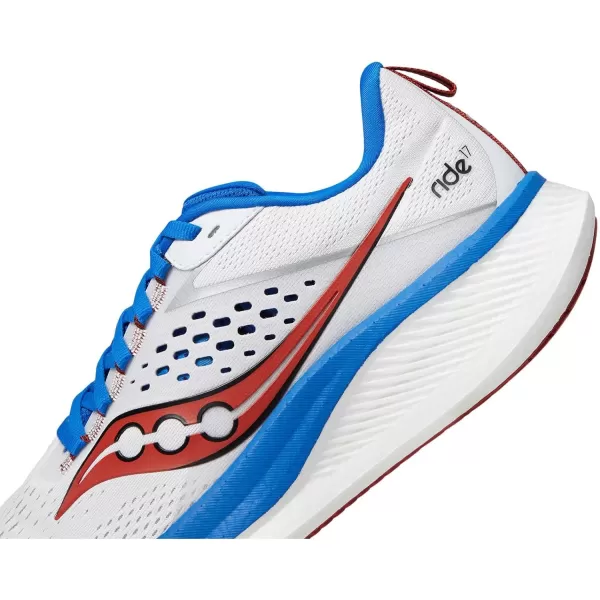 imageSaucony Mens Ride 17 SneakerWhiteCobalt