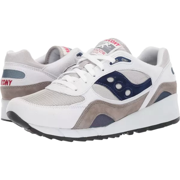 imageSaucony UnisexAdult Shadow 6000 SneakerWhiteGreyNavy