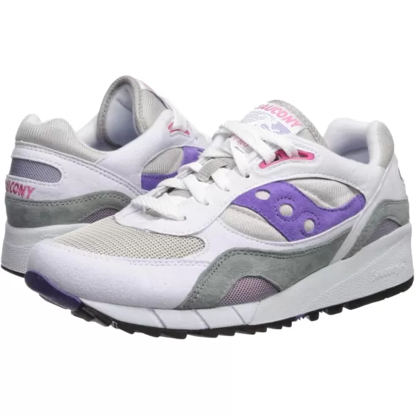 imageSaucony UnisexAdult Shadow 6000 SneakerWhiteGreyPurple