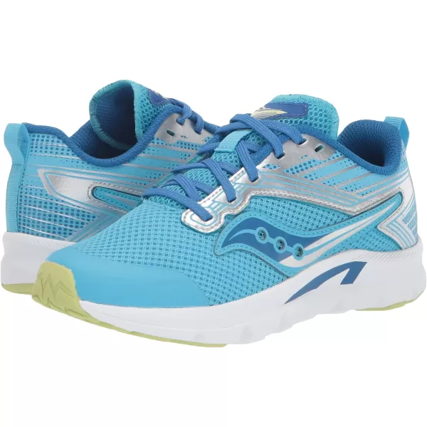 imageSaucony UnisexChild Axon Running ShoeBlueSilver