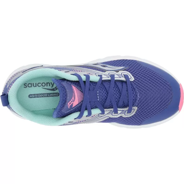 imageSaucony UnisexChild Axon Running ShoeBlueTurqPink