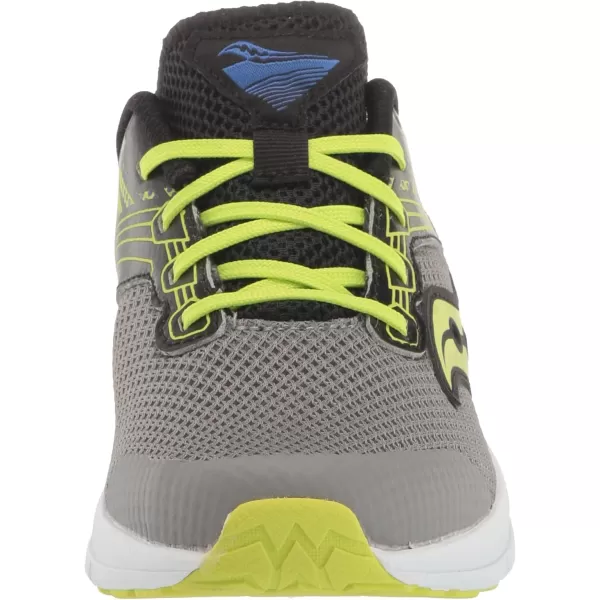 imageSaucony UnisexChild Axon Running ShoeGreyLimeBlack