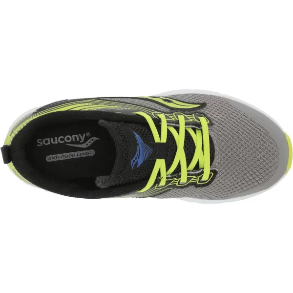 imageSaucony UnisexChild Axon Running ShoeGreyLimeBlack