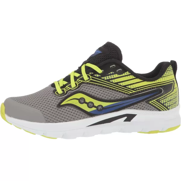 imageSaucony UnisexChild Axon Running ShoeGreyLimeBlack