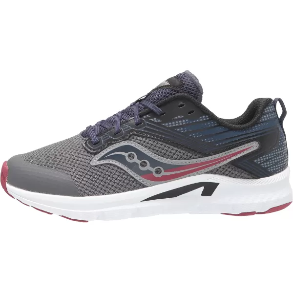 imageSaucony UnisexChild Axon Running ShoeGreyNavyMaroon