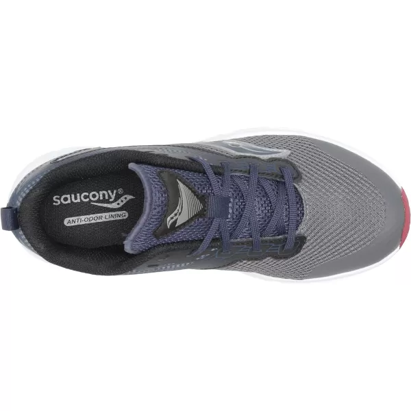 imageSaucony UnisexChild Axon Running ShoeGreyNavyMaroon