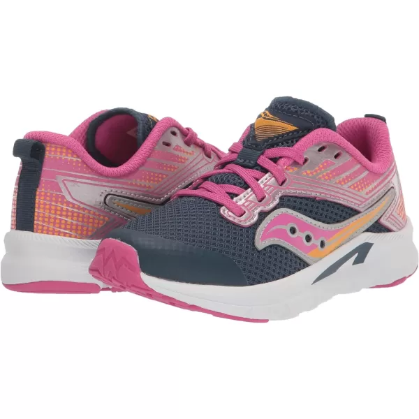 imageSaucony UnisexChild Axon Running ShoeNavyPink