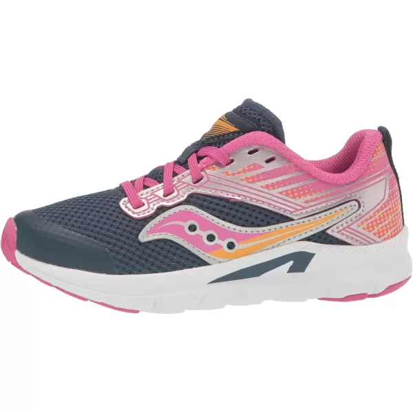 imageSaucony UnisexChild Axon Running ShoeNavyPink