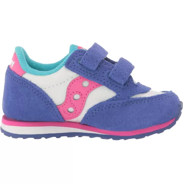 imageSaucony UnisexChild Baby Jazz Hook amp Loop SneakerBlueWhiteStripe