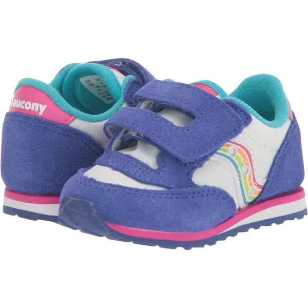 imageSaucony UnisexChild Baby Jazz Hook amp Loop SneakerBlueWhiteStripe