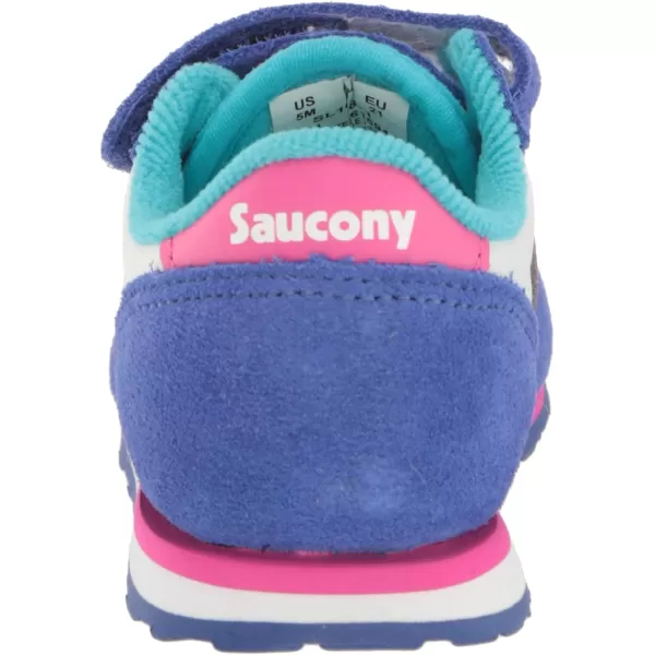 imageSaucony UnisexChild Baby Jazz Hook amp Loop SneakerBlueWhiteStripe