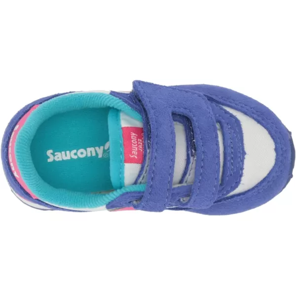 imageSaucony UnisexChild Baby Jazz Hook amp Loop SneakerBlueWhiteStripe