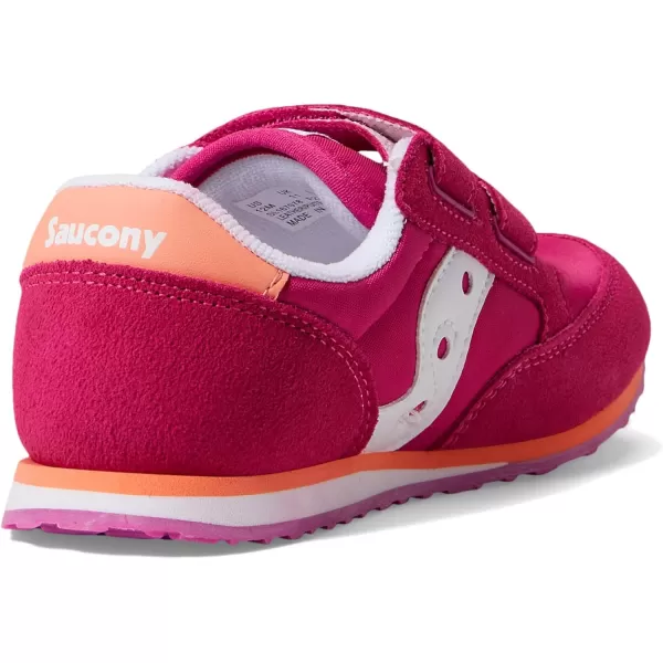 imageSaucony UnisexChild Baby Jazz Hook amp Loop SneakerFuchsiaCoralWhite
