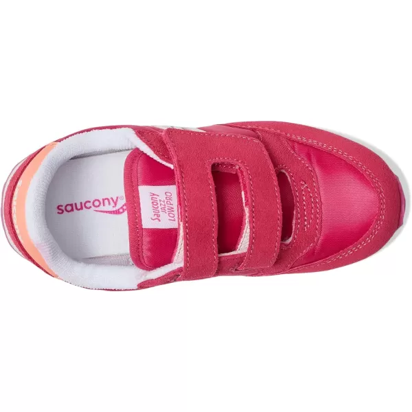 imageSaucony UnisexChild Baby Jazz Hook amp Loop SneakerFuchsiaCoralWhite