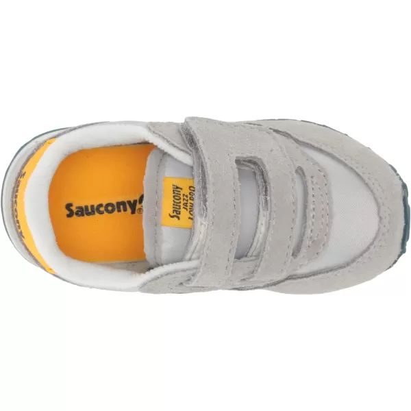 imageSaucony UnisexChild Baby Jazz Hook amp Loop SneakerGreyBlueYellow