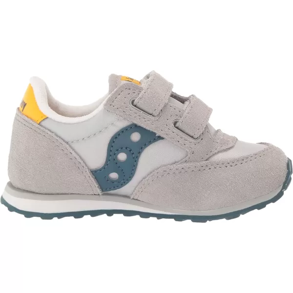 imageSaucony UnisexChild Baby Jazz Hook amp Loop SneakerGreyBlueYellow