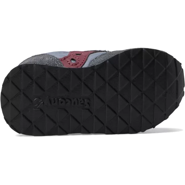 imageSaucony UnisexChild Baby Jazz Hook amp Loop SneakerGreyDark Red