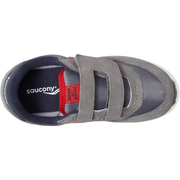 imageSaucony UnisexChild Baby Jazz Hook amp Loop SneakerGreyNavyRed