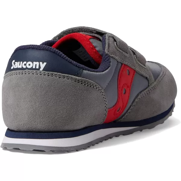 imageSaucony UnisexChild Baby Jazz Hook amp Loop SneakerGreyNavyRed