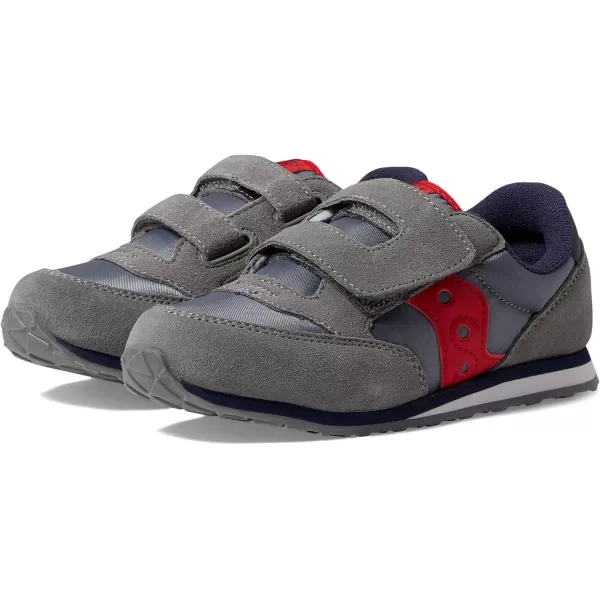 imageSaucony UnisexChild Baby Jazz Hook amp Loop SneakerGreyNavyRed