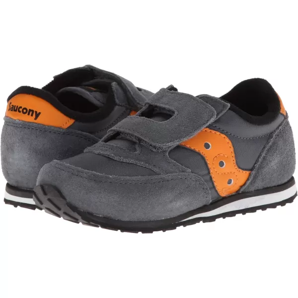 imageSaucony UnisexChild Baby Jazz Hook amp Loop SneakerGreyOrange