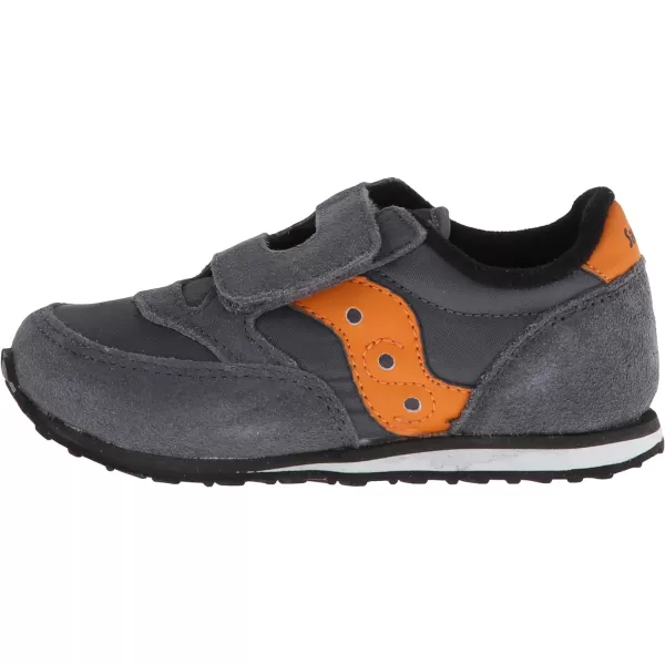 imageSaucony UnisexChild Baby Jazz Hook amp Loop SneakerGreyOrange