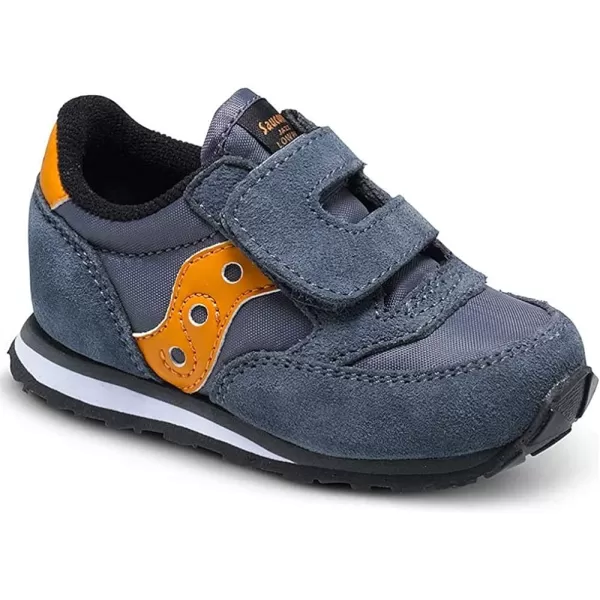 imageSaucony UnisexChild Baby Jazz Hook amp Loop SneakerGreyOrange