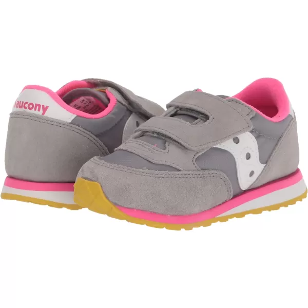 imageSaucony UnisexChild Baby Jazz Hook amp Loop SneakerGreyPink