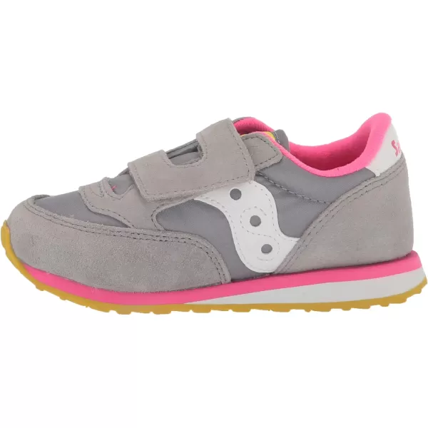 imageSaucony UnisexChild Baby Jazz Hook amp Loop SneakerGreyPink