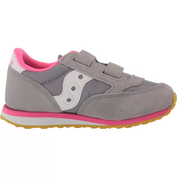 imageSaucony UnisexChild Baby Jazz Hook amp Loop SneakerGreyPink