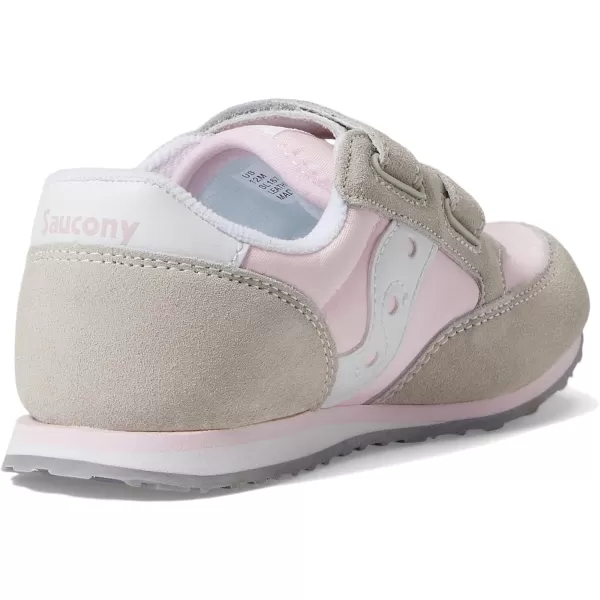 imageSaucony UnisexChild Baby Jazz Hook amp Loop SneakerGreyPinkWhite