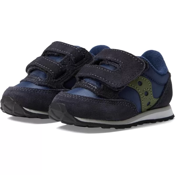 imageSaucony UnisexChild Baby Jazz Hook amp Loop SneakerNavyOlive