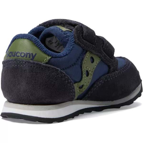 imageSaucony UnisexChild Baby Jazz Hook amp Loop SneakerNavyOlive