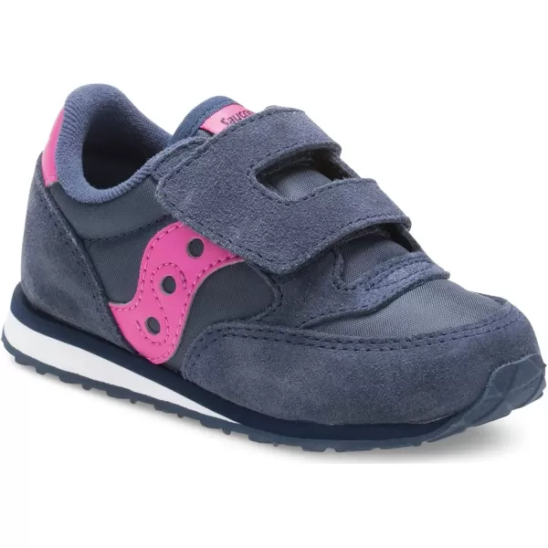 imageSaucony UnisexChild Baby Jazz Hook amp Loop SneakerNavyPink