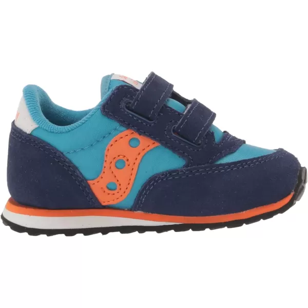 imageSaucony UnisexChild Baby Jazz Hook amp Loop SneakerNavyTealOrange