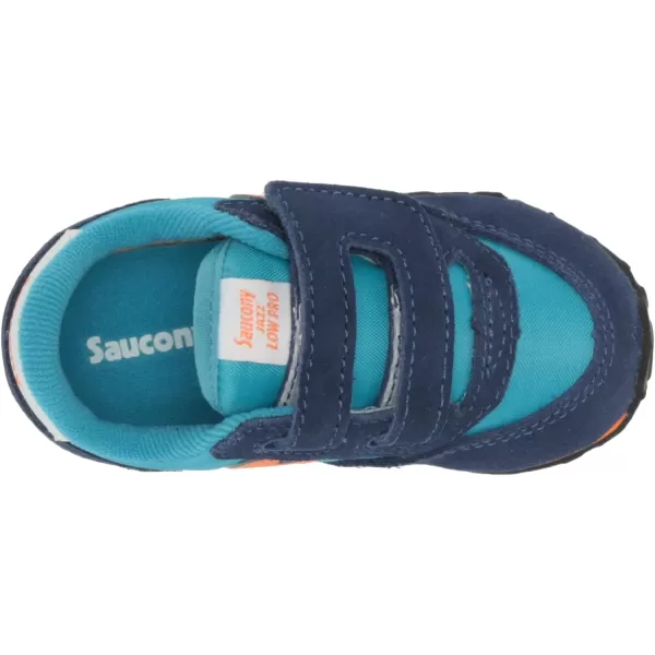 imageSaucony UnisexChild Baby Jazz Hook amp Loop SneakerNavyTealOrange