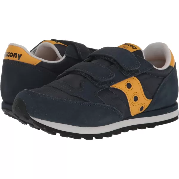 imageSaucony UnisexChild Baby Jazz Hook amp Loop SneakerNavyYellow