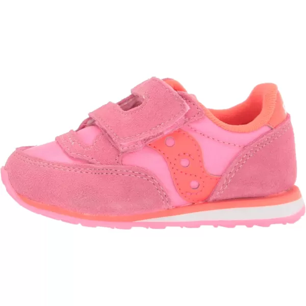 imageSaucony UnisexChild Baby Jazz Hook amp Loop SneakerPinkRed
