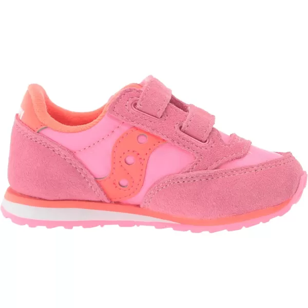 imageSaucony UnisexChild Baby Jazz Hook amp Loop SneakerPinkRed