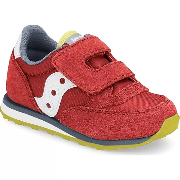 imageSaucony UnisexChild Baby Jazz Hook amp Loop SneakerRedBlueLime
