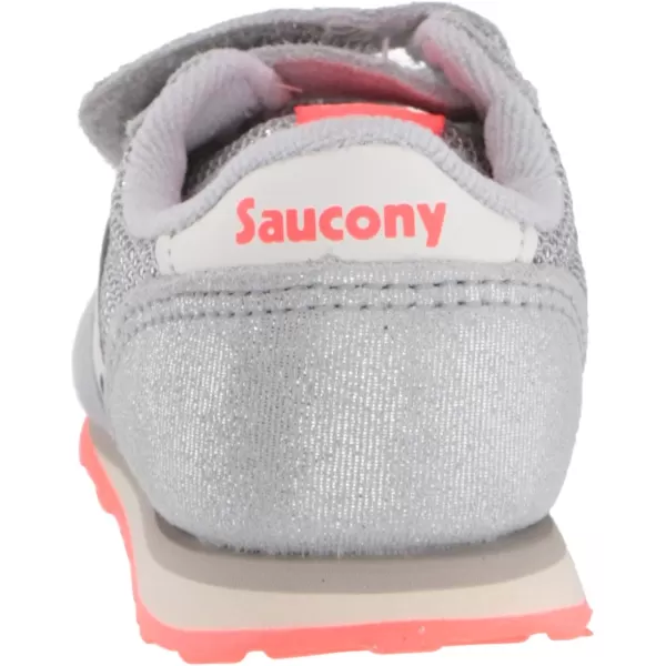 imageSaucony UnisexChild Baby Jazz Hook amp Loop SneakerSilver Sparkle