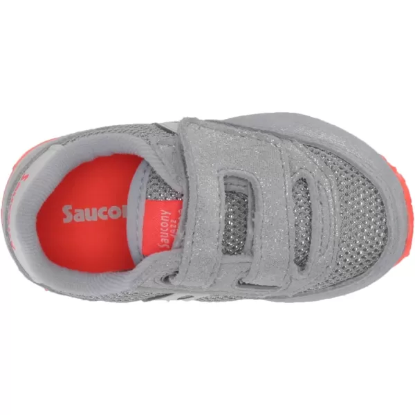 imageSaucony UnisexChild Baby Jazz Hook amp Loop SneakerSilver Sparkle