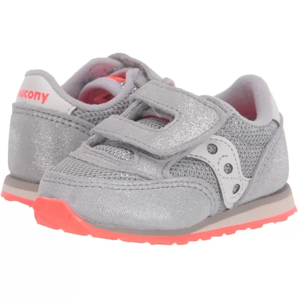 imageSaucony UnisexChild Baby Jazz Hook amp Loop SneakerSilver Sparkle