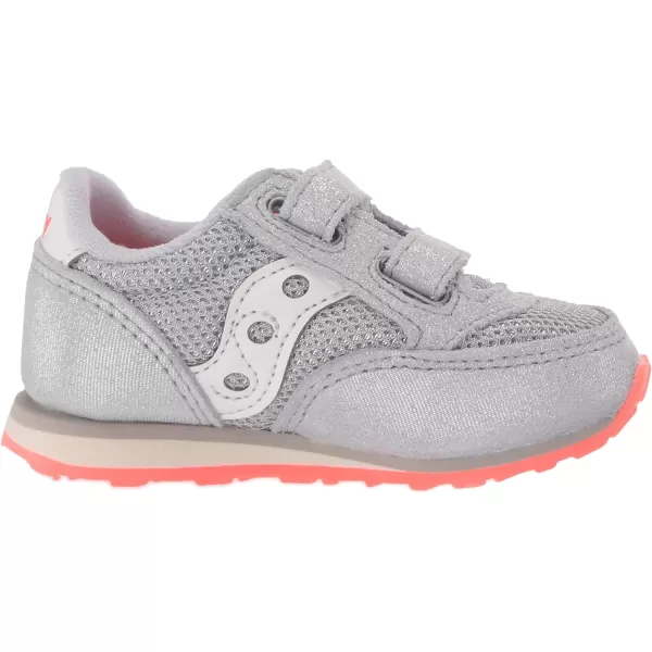 imageSaucony UnisexChild Baby Jazz Hook amp Loop SneakerSilver Sparkle