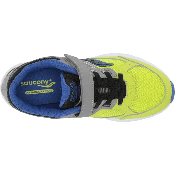 imageSaucony UnisexChild Cohesion 14 Alternative Closure Jr Running ShoeGreyAcidLime