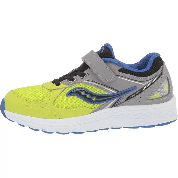 imageSaucony UnisexChild Cohesion 14 Alternative Closure Jr Running ShoeGreyAcidLime