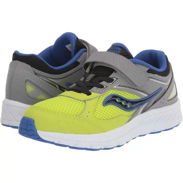 imageSaucony UnisexChild Cohesion 14 Alternative Closure Jr Running ShoeGreyAcidLime