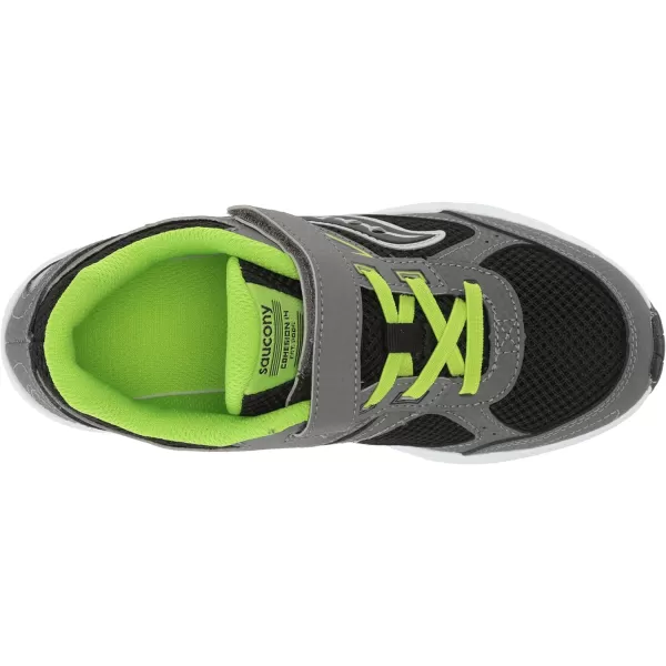 imageSaucony UnisexChild Cohesion 14 Alternative Closure Jr Running ShoeGreyBlackGreen