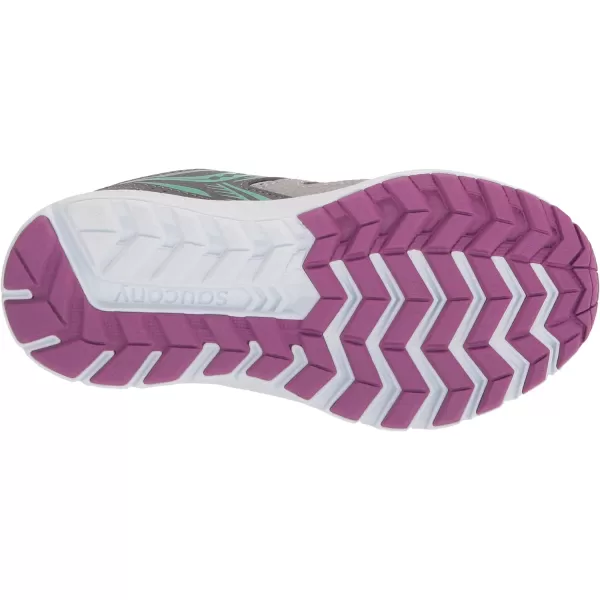imageSaucony UnisexChild Cohesion 14 Alternative Closure Jr Running ShoeGreyMagentaTurq