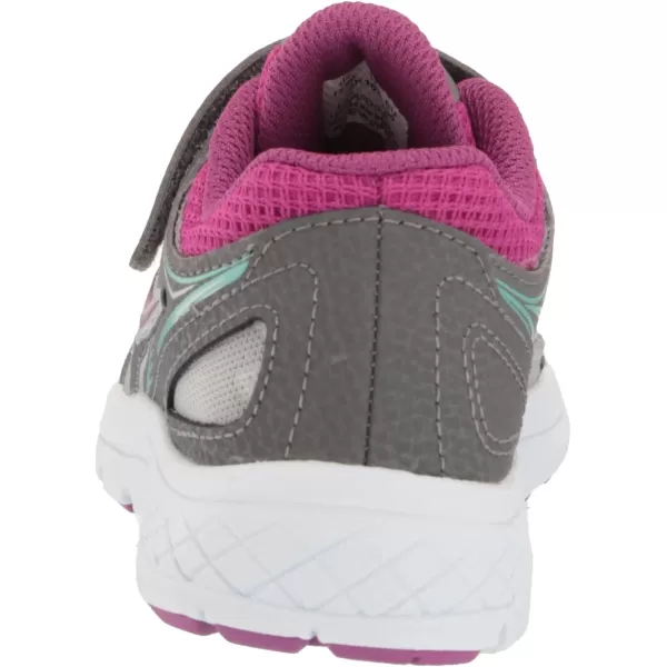 imageSaucony UnisexChild Cohesion 14 Alternative Closure Jr Running ShoeGreyMagentaTurq